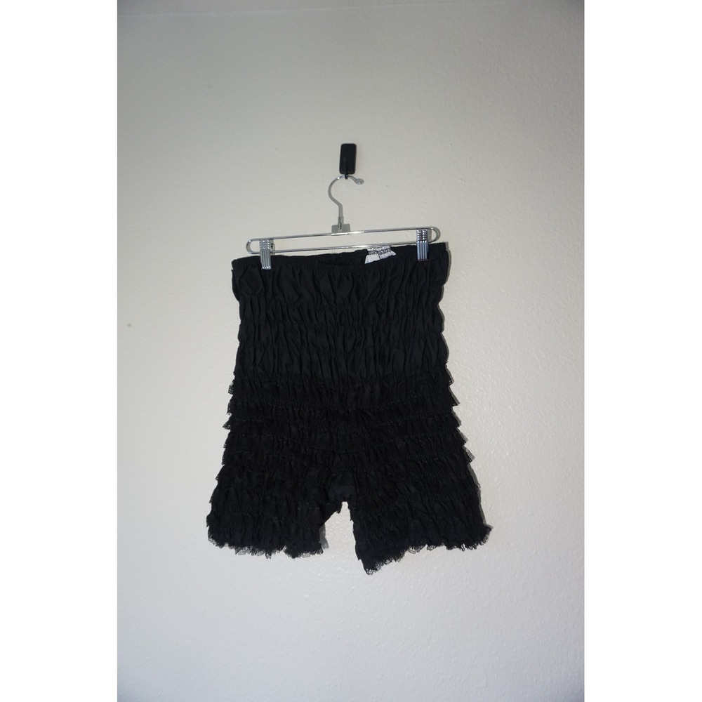 Malco Modes Festival Bloomers Ruffle Lace Pettipants Lolita Coquette Black XL